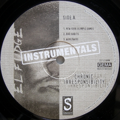 画像1: El Fudge – Chronic Irresponsibilty (Instrumentals)