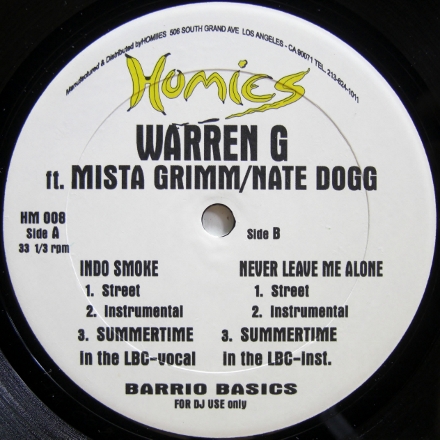 画像1: Warren G feat. Mista Grimm / Nate Dogg – Indo Smoke / Never Leave Me Alone