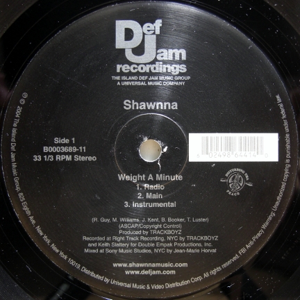 画像1: Shawnna – Weight A Minute / U Crazy