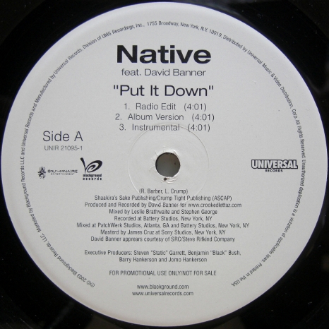 画像1: Native feat. David Banner – Put It Down