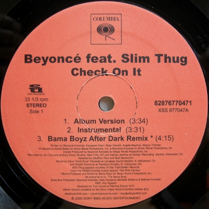 画像1: Beyoncé – Check On It