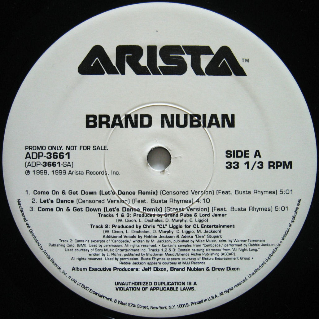 画像1: BRAND NUBIAN / COME ON & GET DOWN