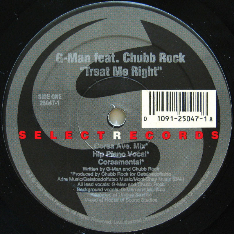 画像1: G-MAN feat. CHUBB ROCK / TREAT ME RIGHT